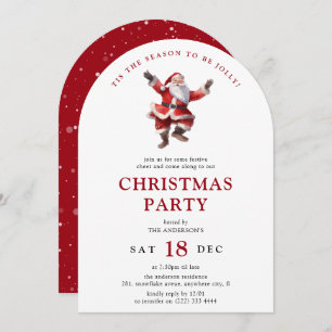 Invitation Jolly Père Noël Christmas Party