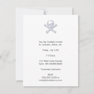Invitation Jolly roger de style Letterpress
