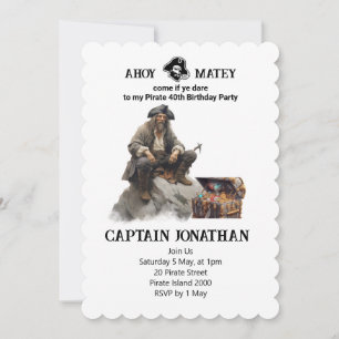 Invitation Jolly roger pirate