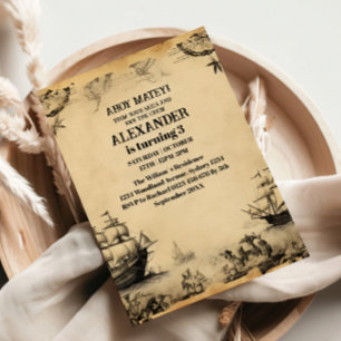 Invitation Jolly roger Pirate fête d'anniversaire