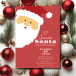 Invitation Jolly Secret Père Noël Christmas Party<br><div class="desc">Célébrez la saison festive avec notre charmante invitation de fête du Père Noël, conçue pour donner le ton parfait pour votre réunion de vacances. Cette invitation est accompagnée d'une magnifique illustration du Père Noël, invitant les invités à se joindre au plaisir d'un échange de cadeaux Secret Père Noël. Avec ses...</div>