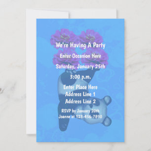 Invitation Jonglage Panda Bear Cute Party