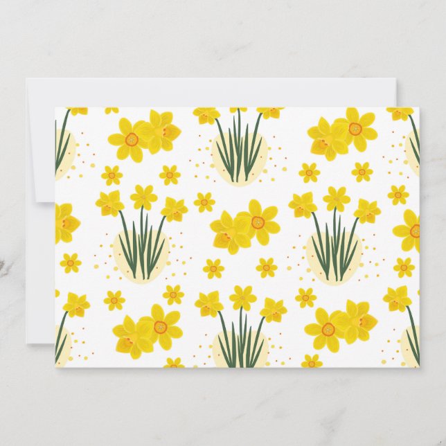 Invitation Jonquilles lumineuses, motif sans soudure (Devant)