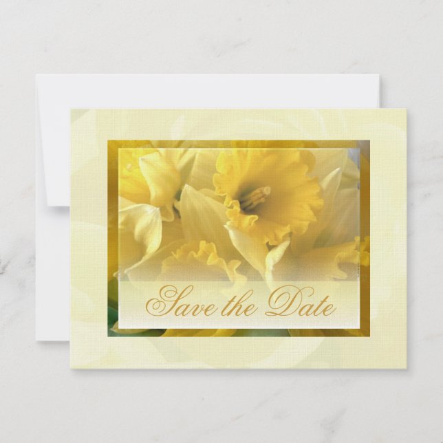 Invitation jonquilles sauvegarder la date 2 (Devant)