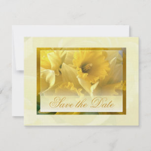 Invitation jonquilles sauvegarder la date 2