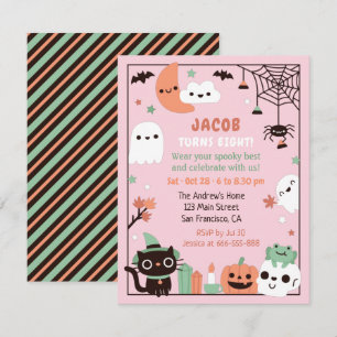 Invitation Jote Amusante Enfants Halloween fête d'anniversair