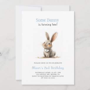 Invitation Jote Enfants Bunny fête d'anniversaire