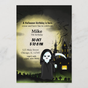 Invitation Jote fête d'Halloween Devil Skeleton