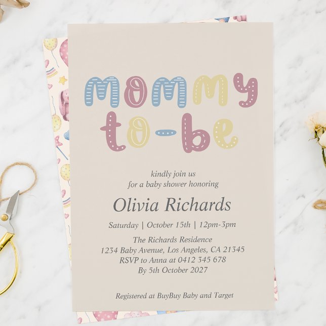 Invitation Jote Maman Boho Pour Être Baby shower (Créateur téléchargé)