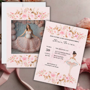 Invitation Jote Modern Little Ballerina Baby shower photo