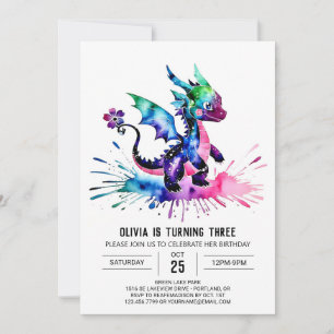 Invitation Jote Online Dragon Digital Girl Anniversaire