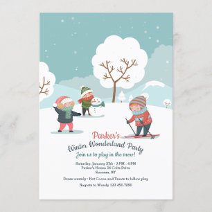 Invitation Jouer À L'Invitation D'Anniversaire De La Neige