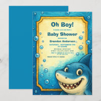 Jouer Blue Shark Bubbles Baby shower garçon