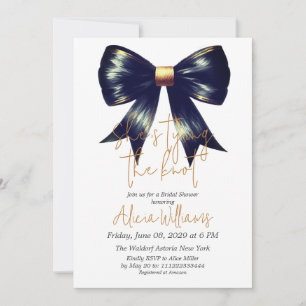Invitation Jouer le noeud Fête des mariées de la boîte noire 