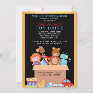 Invitation JOUET DRIVE Auction Corporate Gala Collecte de fon