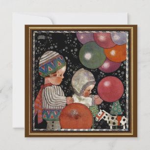 Invitation Jouets ballons de fête d'anniversaire pour enfants