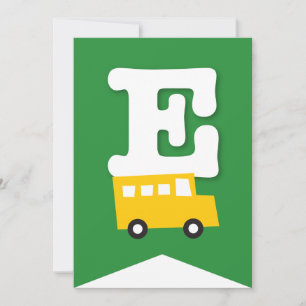 Invitation Jouets de garçons Transport Bonne bannière de fête