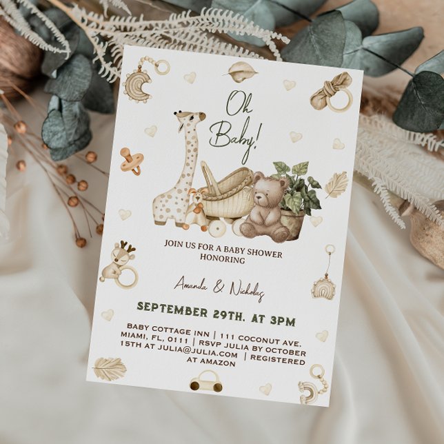 Invitation Jouets de nurserie Baby Shower (Créateur téléchargé)