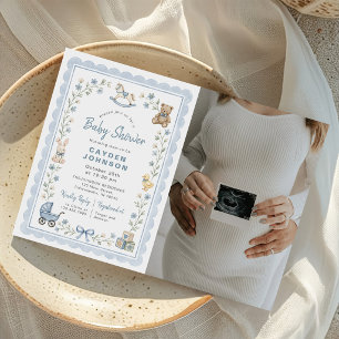 Invitation Jouets de nurserie vintage pour garçon Photo de do