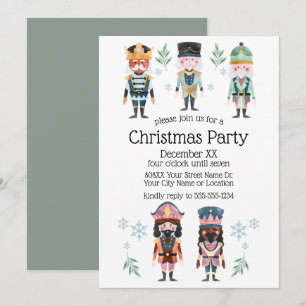Invitation Jouets de soldats de Noël Casse-Noisette