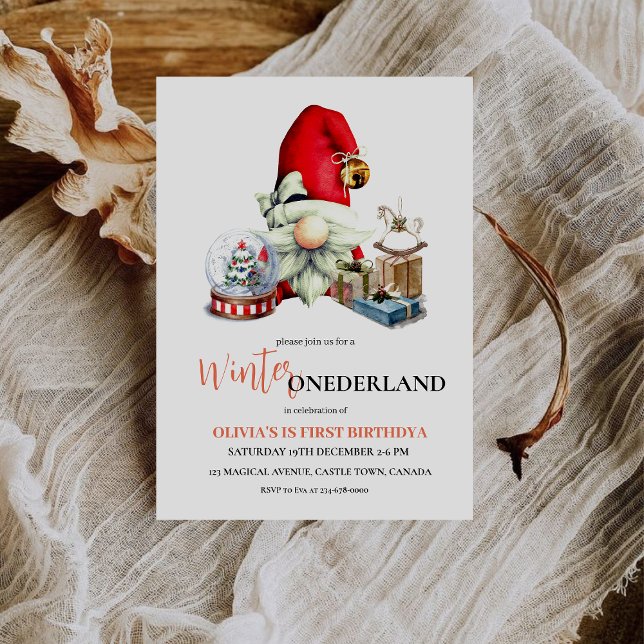 Invitation Jouets d'hiver Scandinavia mignonne fête d'anniver (Créateur téléchargé)