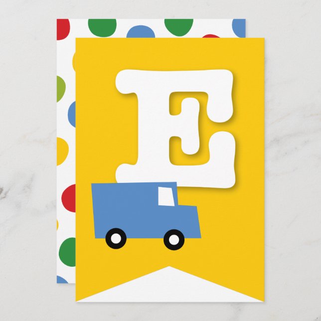 Invitation Jouets Jouets Fête d'anniversaire des enfants do-i (Devant / Derrière)