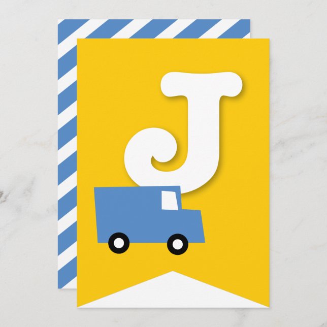 Invitation Jouets Jouets Fête d'anniversaire des enfants do-i (Devant / Derrière)