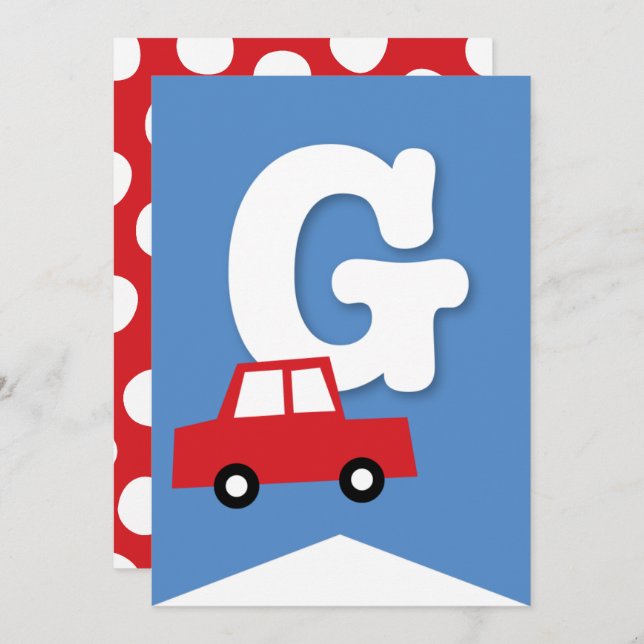 Invitation Jouets Jouets Fête d'anniversaire des enfants do-i (Devant / Derrière)