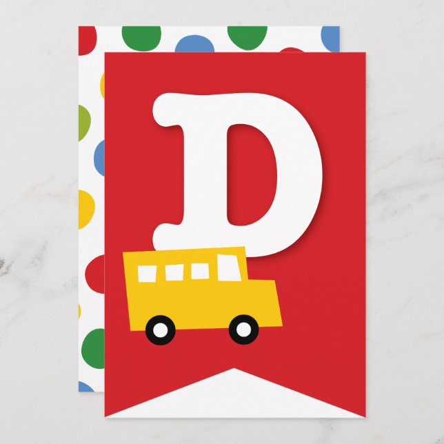 Invitation Jouets Jouets Fête d'anniversaire des enfants do-i (Devant / Derrière)