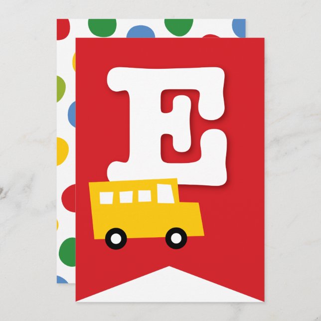 Invitation Jouets Jouets Fête d'anniversaire des enfants do-i (Devant / Derrière)