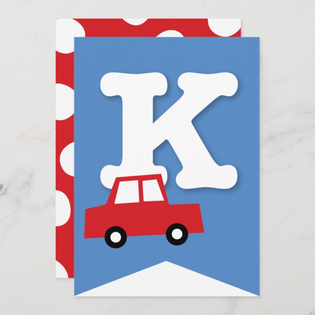 Invitation Jouets Jouets Fête d'anniversaire des enfants do-i (Devant / Derrière)