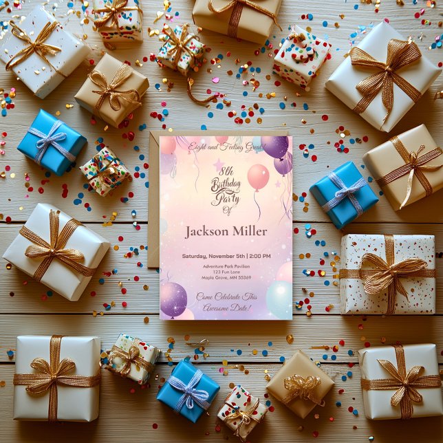 Invitation Joueur de ballons avec Cute Koala (Créateur téléchargé)