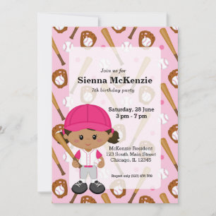 Invitation Joueur de baseball