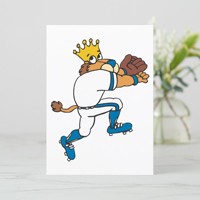 Invitation Joueur de baseball Lion (Créateur téléchargé)