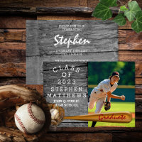 Joueur de baseball Sports Rustique Photo Graduatio