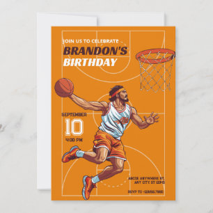 Invitation Joueur de basket anniversaire  