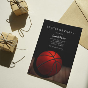 Invitation Joueur de basket-ball Bachelor / Sports de fête d'