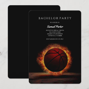 Invitation Joueur de basket-ball Bachelor / Sports de fête d'