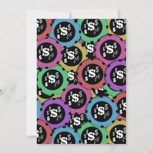 Invitation Joueur de casino de la roulette de Vegas