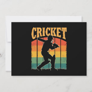 Invitation Joueur de cricket sportif - Le jeu des Gentlemans