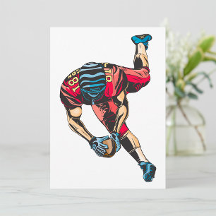 Invitation Joueur de football américain dynamique tactile