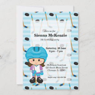 Invitation Joueur de hockey