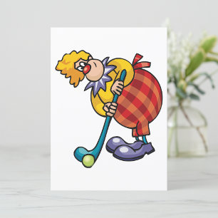 Invitation Joueur de hockey clown comique