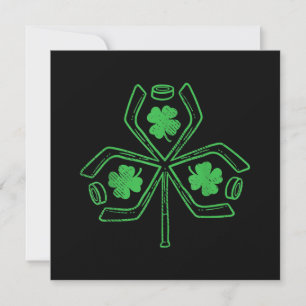 Invitation Joueur de hockey sur glace Shamrock Trèfle Saint-P