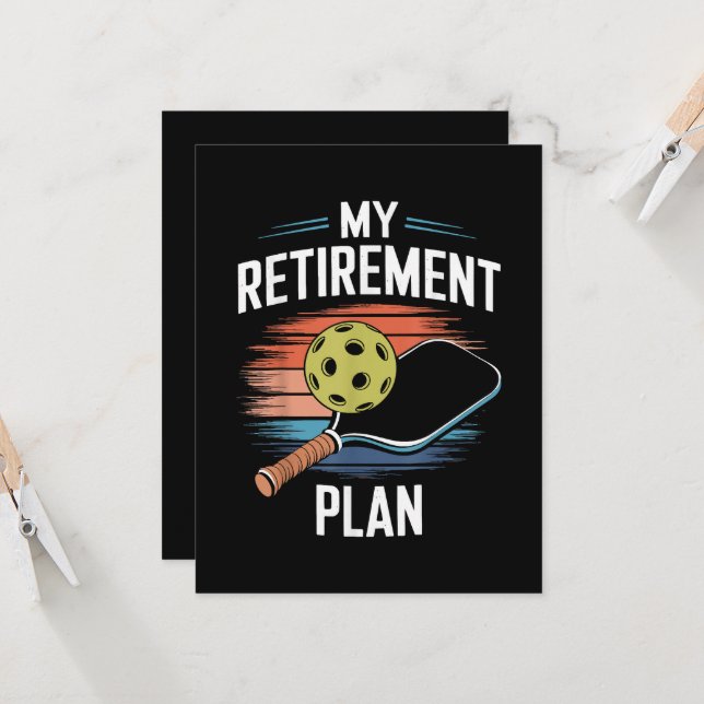 Invitation Joueur de pickleball Mon plan de retraiteMon plan  (Devant/Arrière en situation)