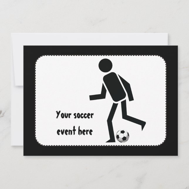 Invitation Joueur de soccer et balle cadeau personnalisé (Devant)