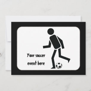 Invitation Joueur de soccer et balle cadeau personnalisé