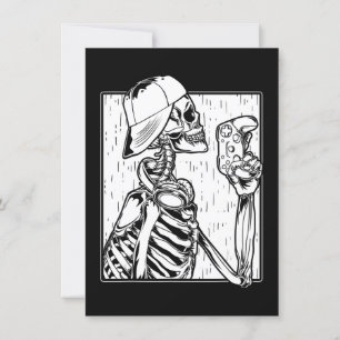 Invitation Joueur de vidéo squelette Hip Hop garçons enfants 