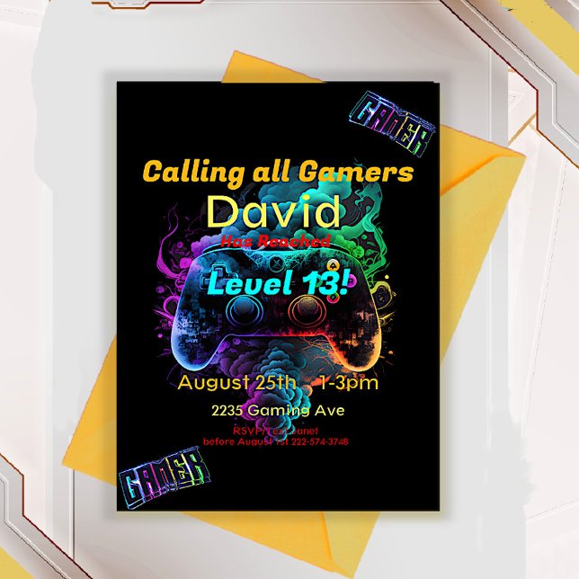 Invitation Joueur, Niveau Suivant, Joueur Un Jeu Vidéo (Créateur téléchargé)