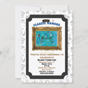 Invitation Joueurs classiques Anniversaire Cool Jouer Invitat